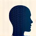 Symbol für Tech Leadership: Binärcode, der organisch in eine menschliche Silhouette übergeht, um die Synergie von Technologie und Führung zu symbolisieren.