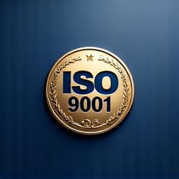 ISO 9001 Zertifizierungslogo für Qualitätsmanagement.